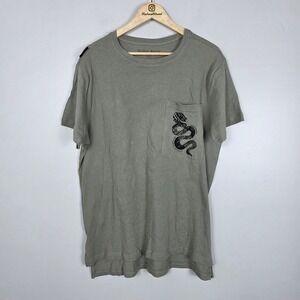 Taylor Swift Reputation Stadium Tour Snake Graphic T Shirt Green Pocket Merch